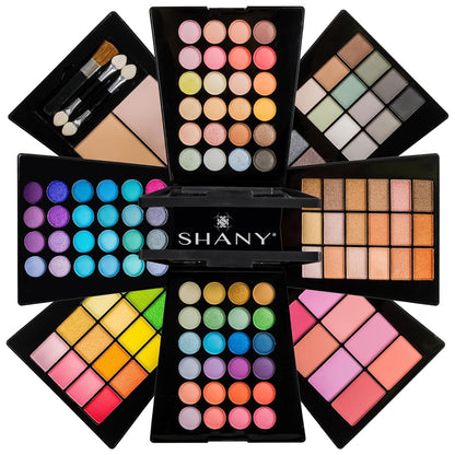 All in One Harmony Makeup Set - Ultimate Color Combination - Eyeshadows, Blush Powder, Lip-Gloss Lipstick, Mini Makeup Brushes, Makeup Applicators, HOLIDAY GIFT IDEA - New Edition